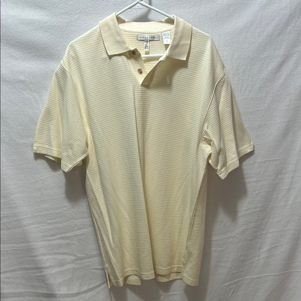 Geoffrey Beene Men's Cream Polo Shirt